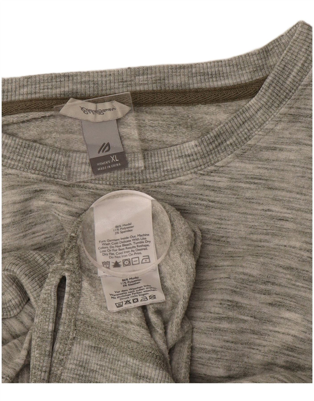 EDDIE BAUER Suéter feminino UK 18 XL cinza manchado modal