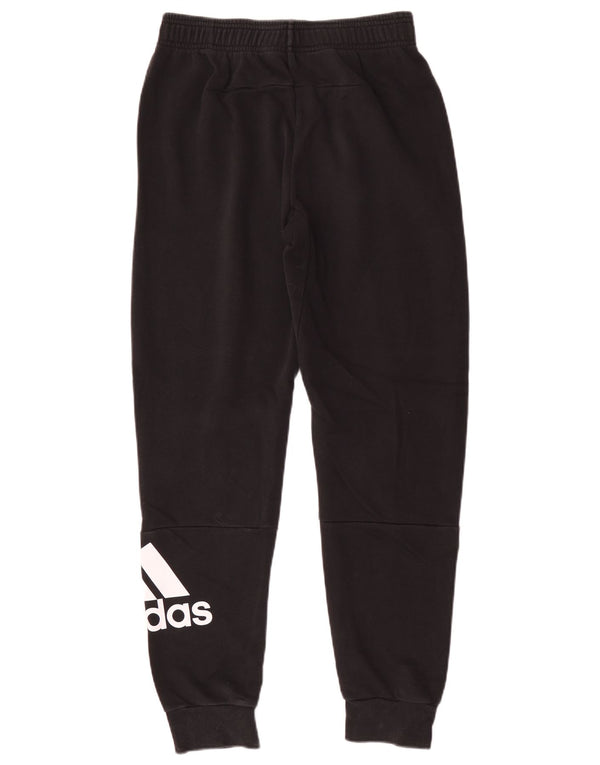 Adidas meninos calças de treino gráfico joggers 13-14 anos algodão preto