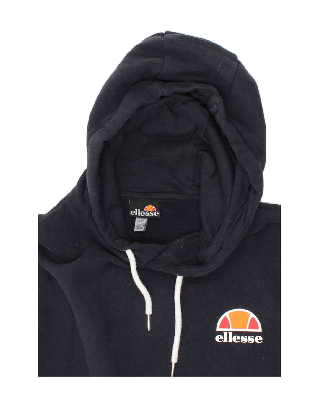 ELLESSE Mens Hoodie Jumper XS Navy Blue Cotton Vintage Ellesse and Second-Hand Ellesse from Messina Hembry 