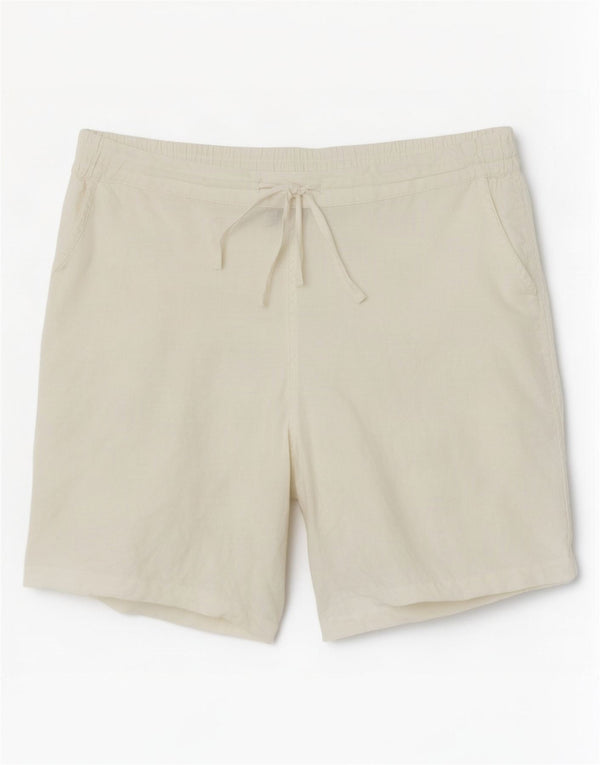 Shorts casuais femininos Marks & Spencer Autograph UK 18 XL W40 branco