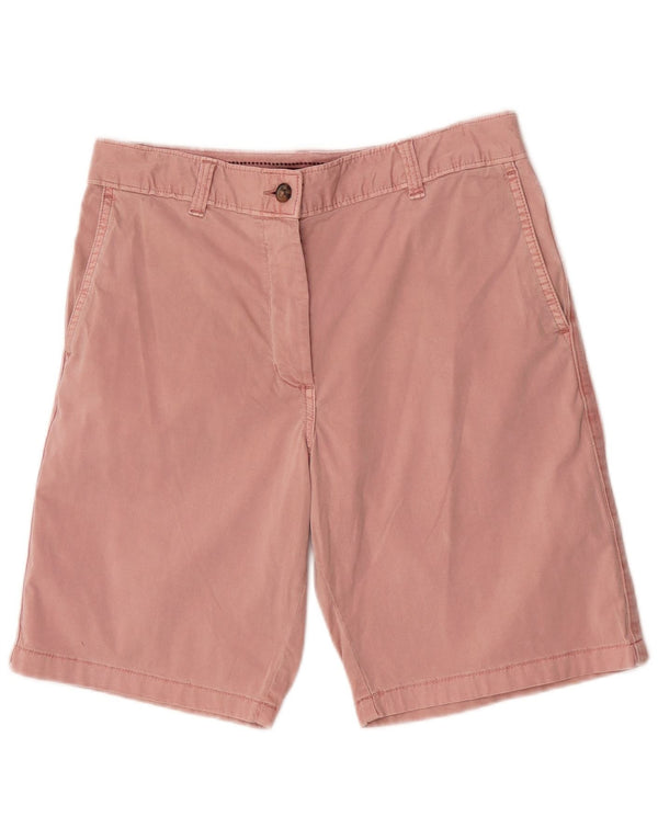 Shorts chino feminino Marks & Spencer UK 10 pequeno W28 algodão rosa