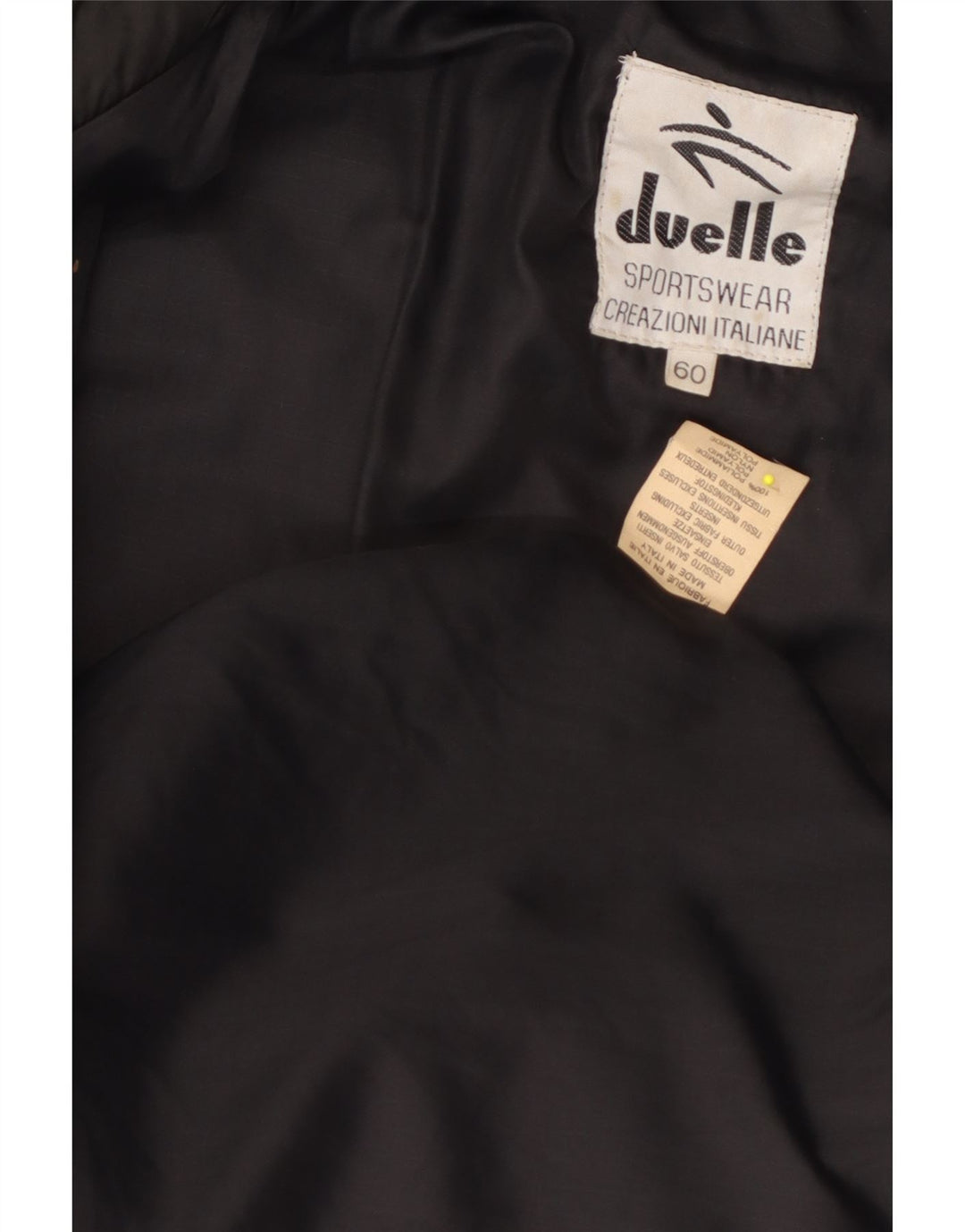 Jaqueta acolchoada com capuz masculina vintage IT 60 5XL poliamida preta