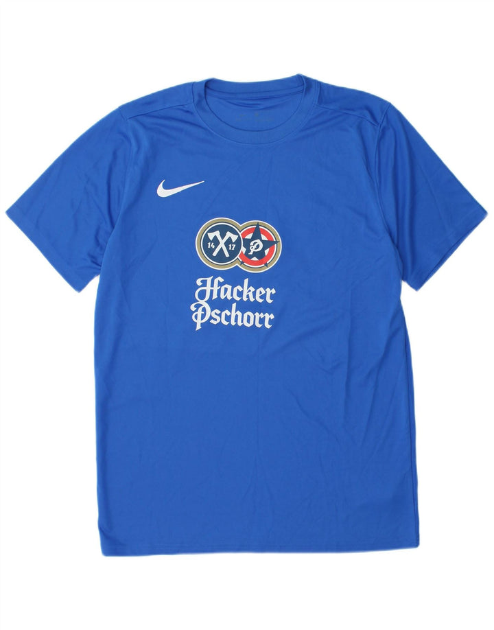 Camiseta masculina NIKE Dri Fit Graphic Top grande azul poliéster