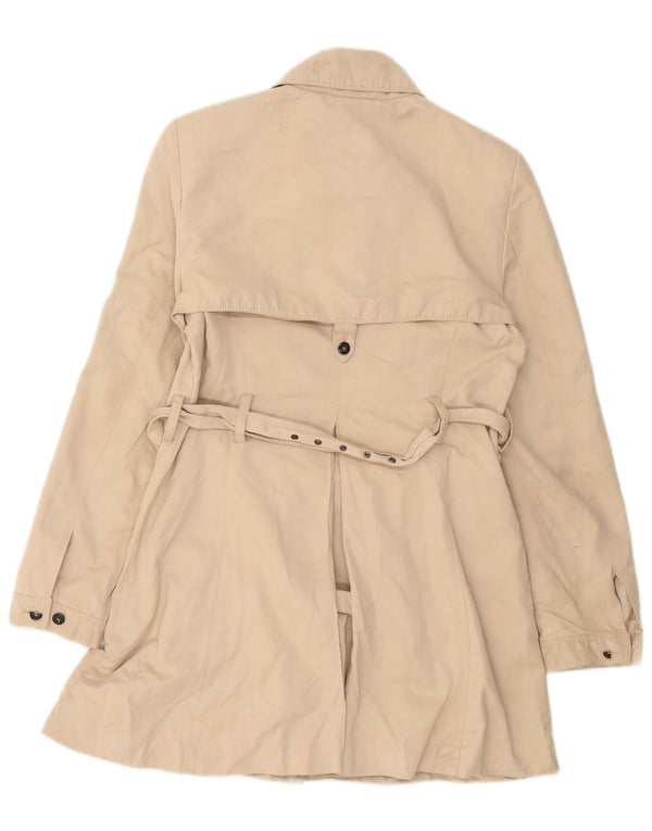 Zara Womens Trench Coat UK 12 Médio Bege Poliéster