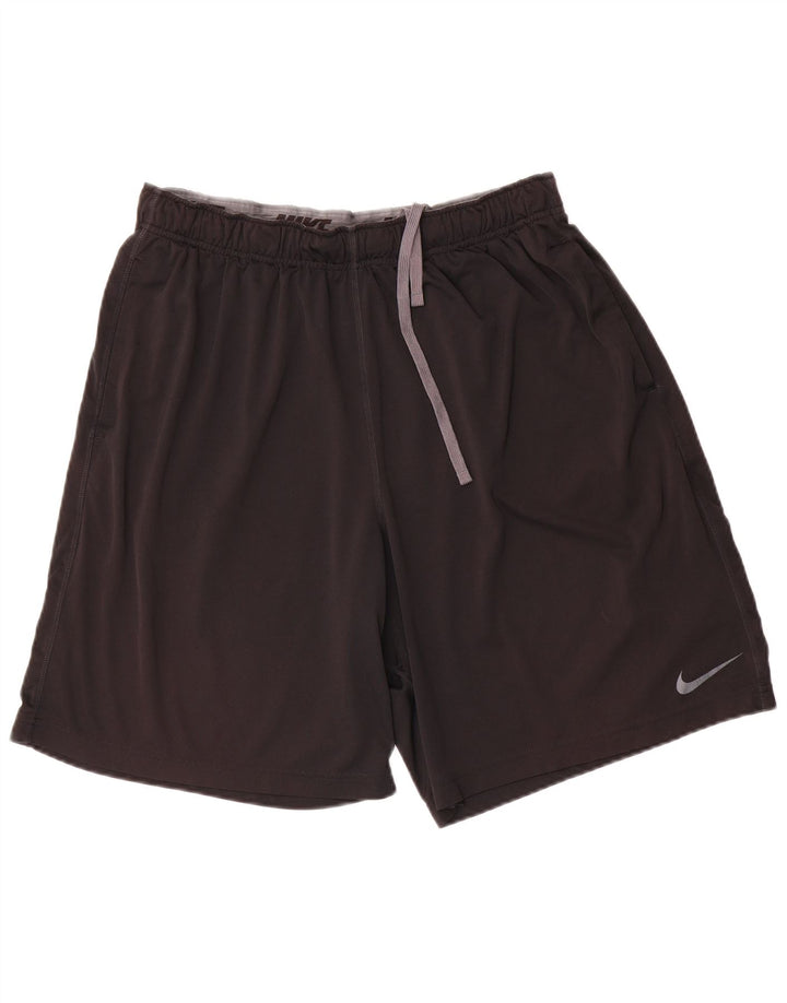 Shorts esportivos masculinos Nike Dri Fit grandes pretos