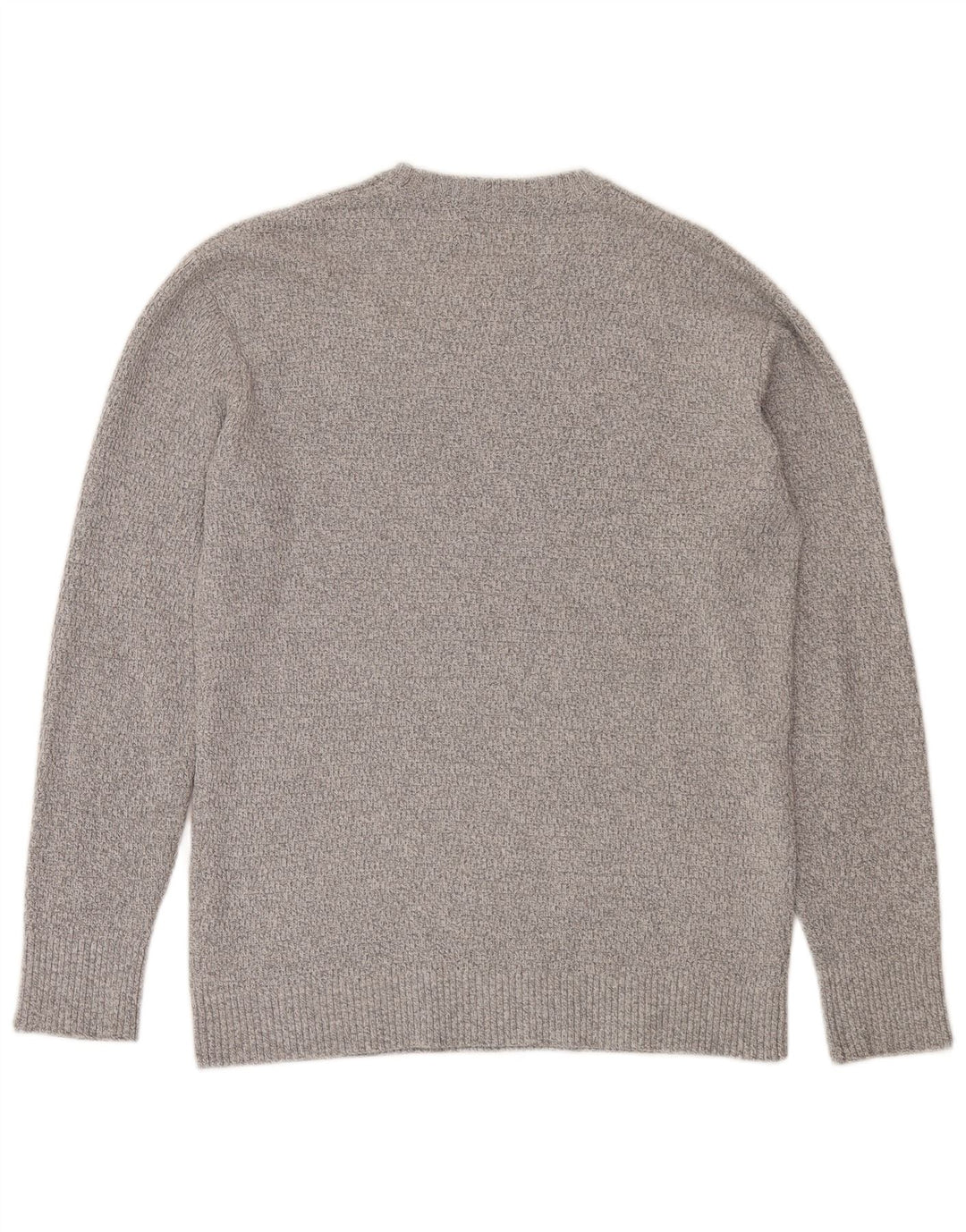 Suéter masculino HOLLISTER com gola redonda e algodão cinza médio