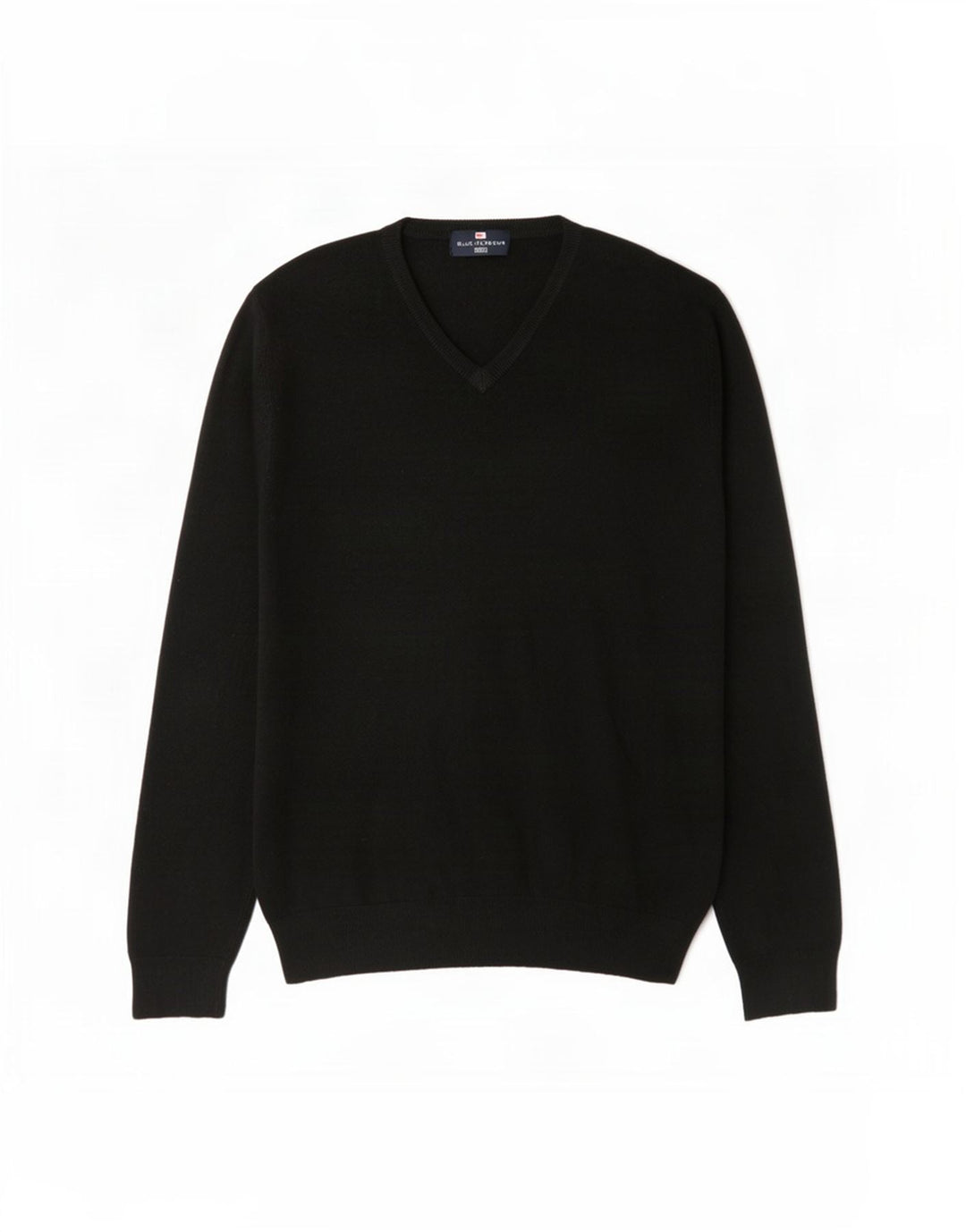 Suéter masculino Marks & Spencer com decote em V grande acrílico preto