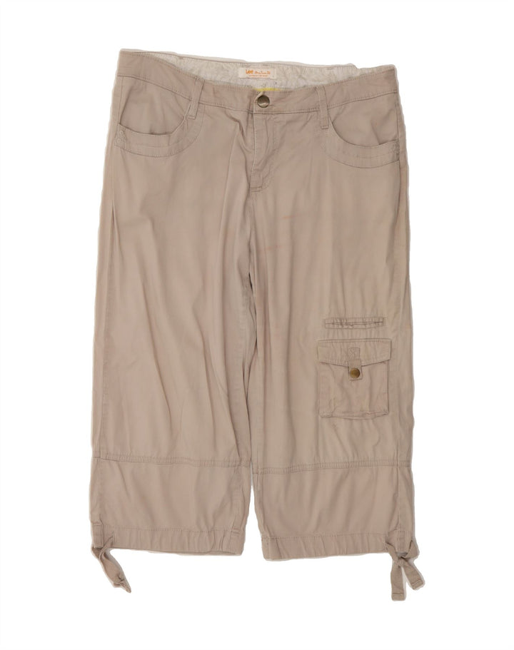 LEE Womens Cargo Capri Trousers US 12 Large W34 L19 Beige Cotton Vintage Lee and Second-Hand Lee from Messina Hembry 
