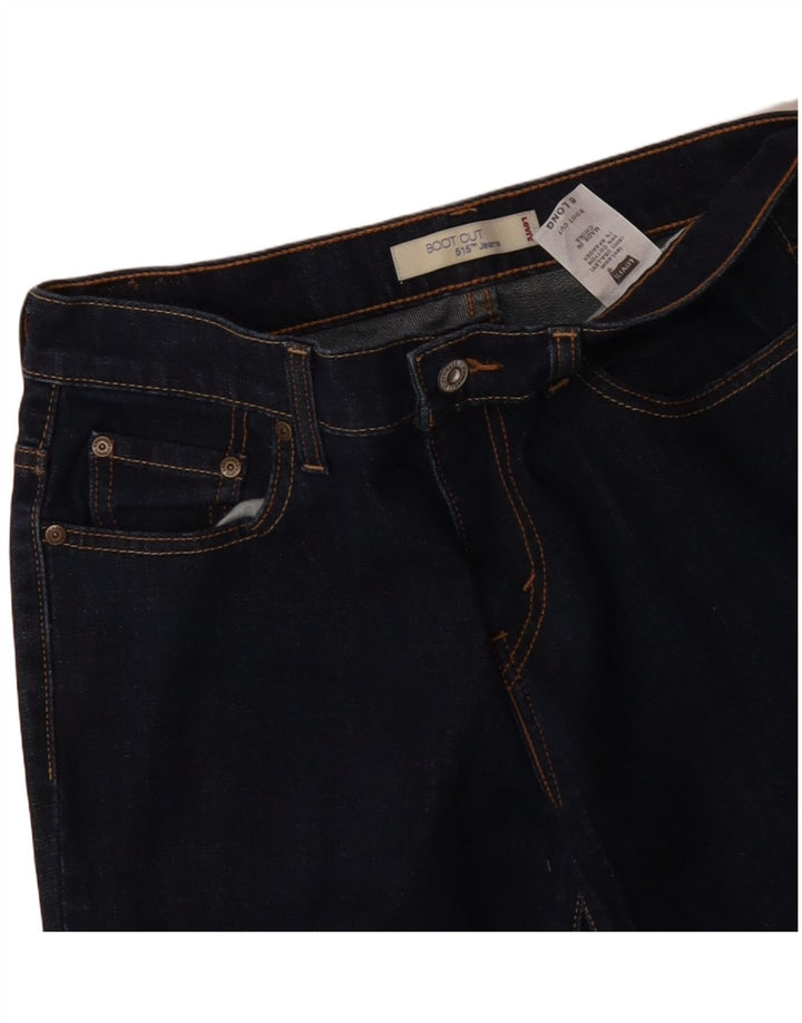 Levi's feminino 515 bootcut jeans US 6 médio W30 L33 algodão azul marinho
