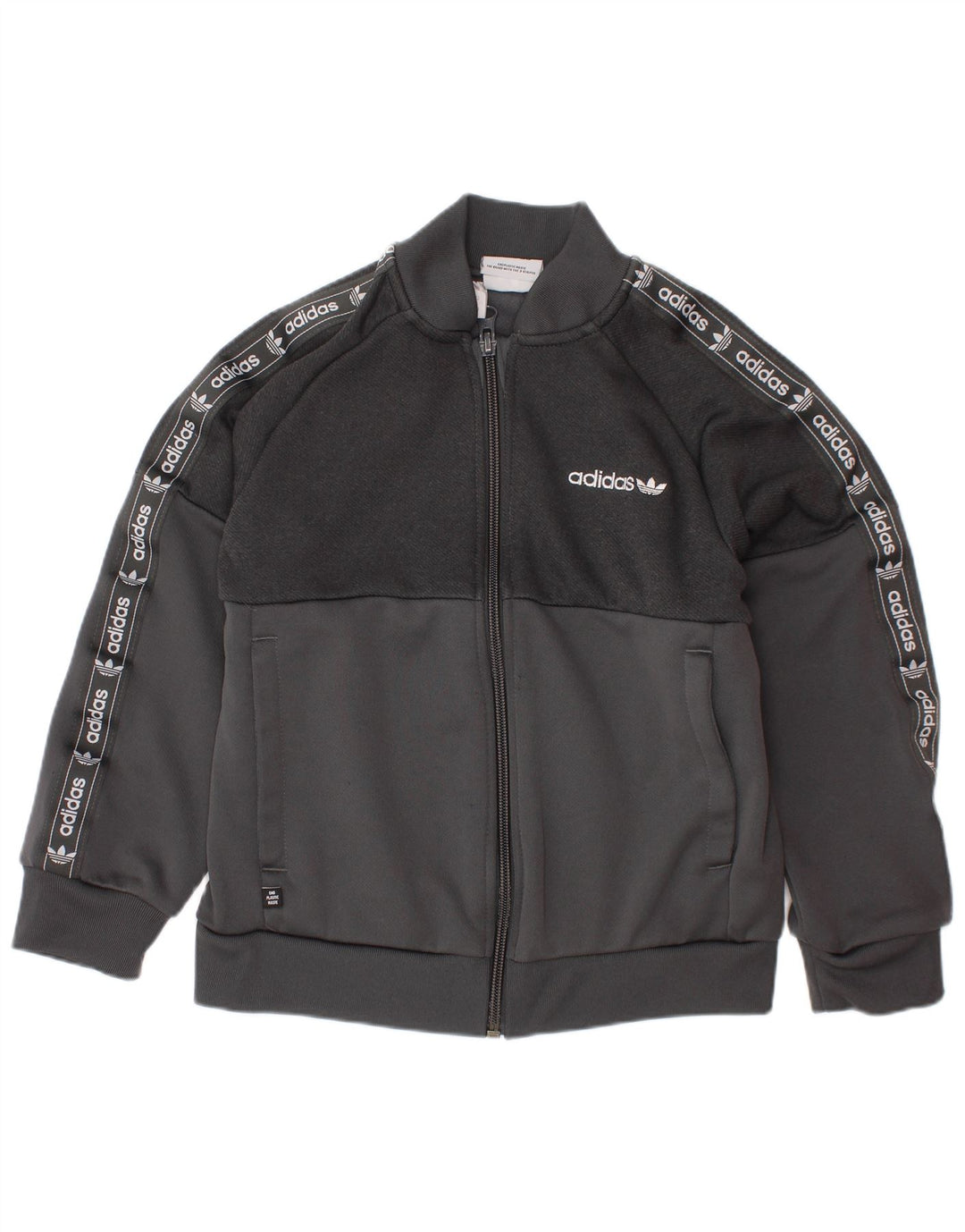 Jaqueta ADIDAS Menino Graphic Tracksuit 6-7 Anos Cinza Poliéster