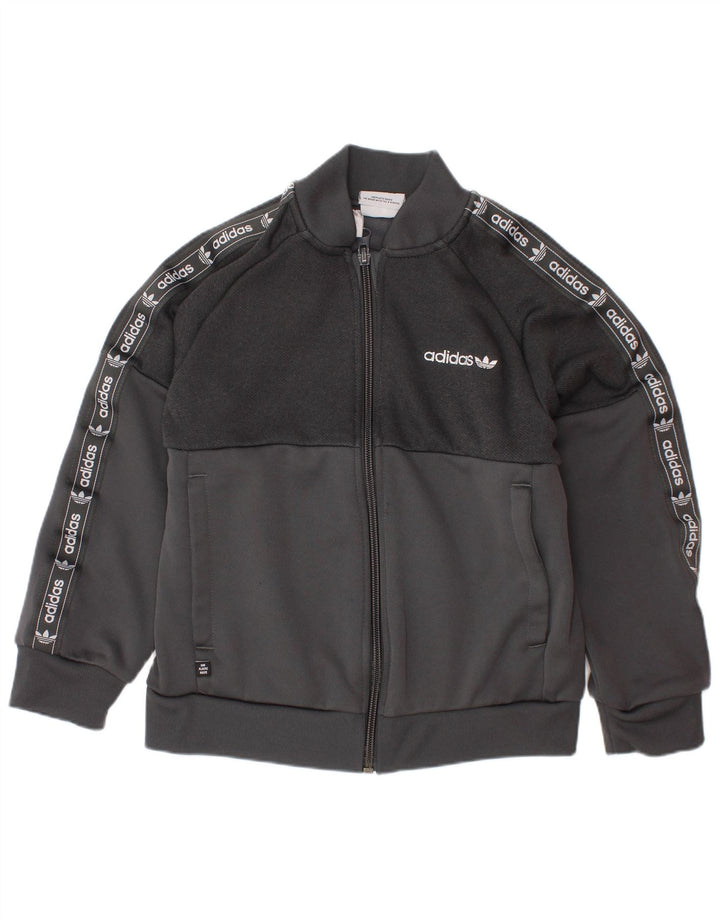 Jaqueta ADIDAS Menino Graphic Tracksuit 6-7 Anos Cinza Poliéster