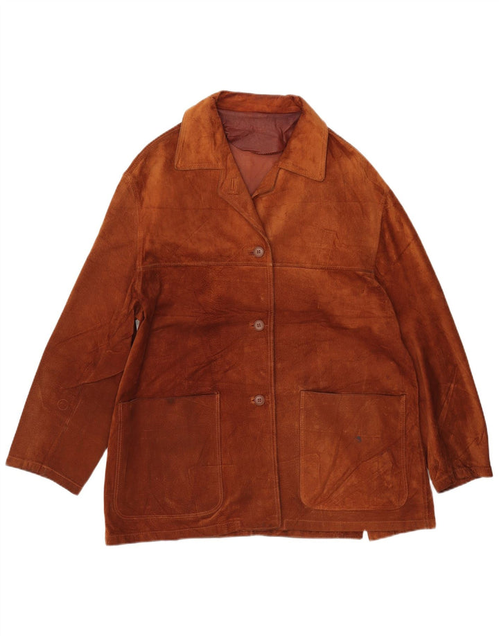 Jaqueta feminina de camurça CONBIPEL IT 46 grande couro marrom