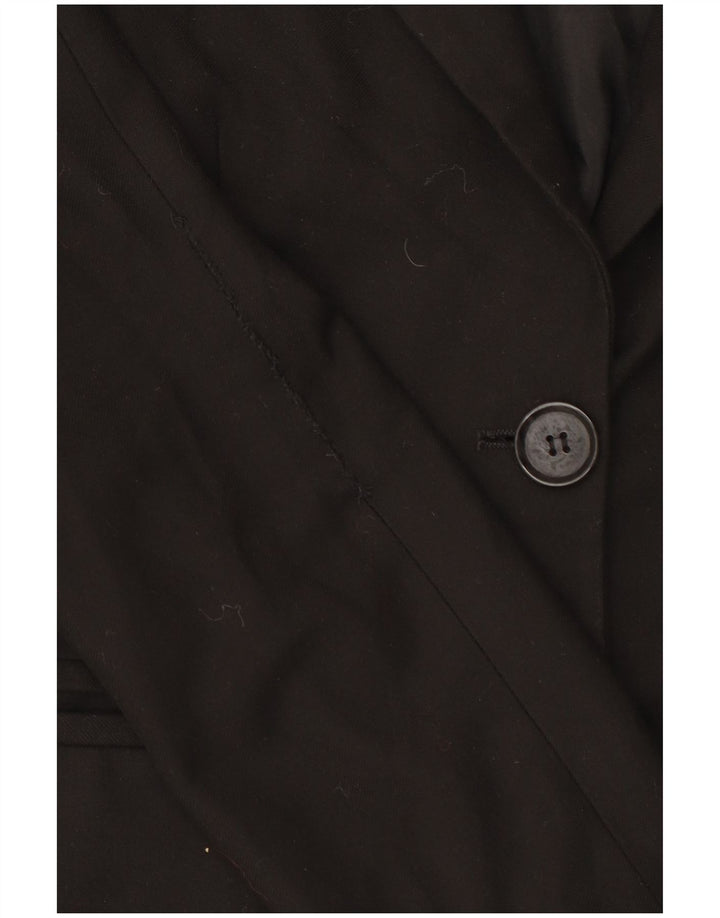 Jaqueta Blazer Feminina Benetton com 2 Botões IT 42 Poliéster Preto Médio