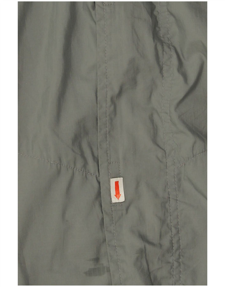 Jaqueta de chuva masculina Adidas UK 40 grande cinza colorblock poliéster