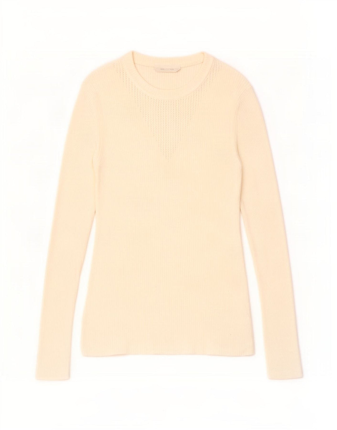 Hugo Boss Top feminino de manga comprida UK 12 Médio Off White