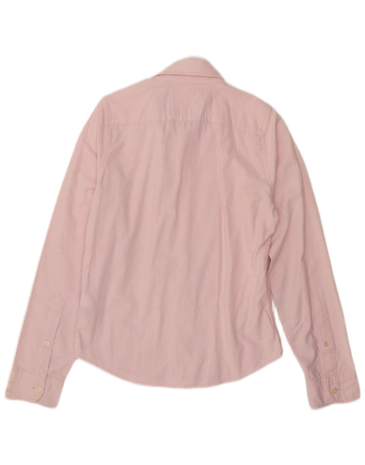 Camisa masculina Hollister pequena de algodão rosa