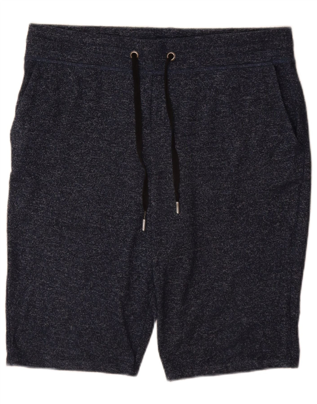 Shorts esportivos femininos Marks & Spencer Reino Unido 14 grande poliéster manchado azul marinho