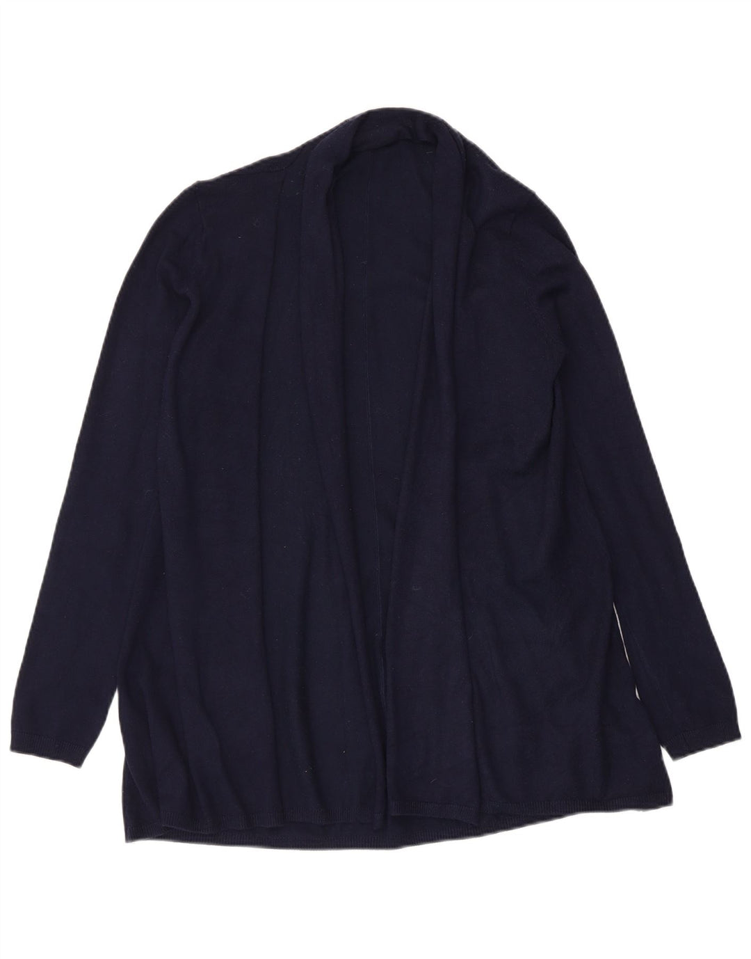 Zara Suéter Cardigan Aberto Feminino Reino Unido 12 Médio Azul Marinho