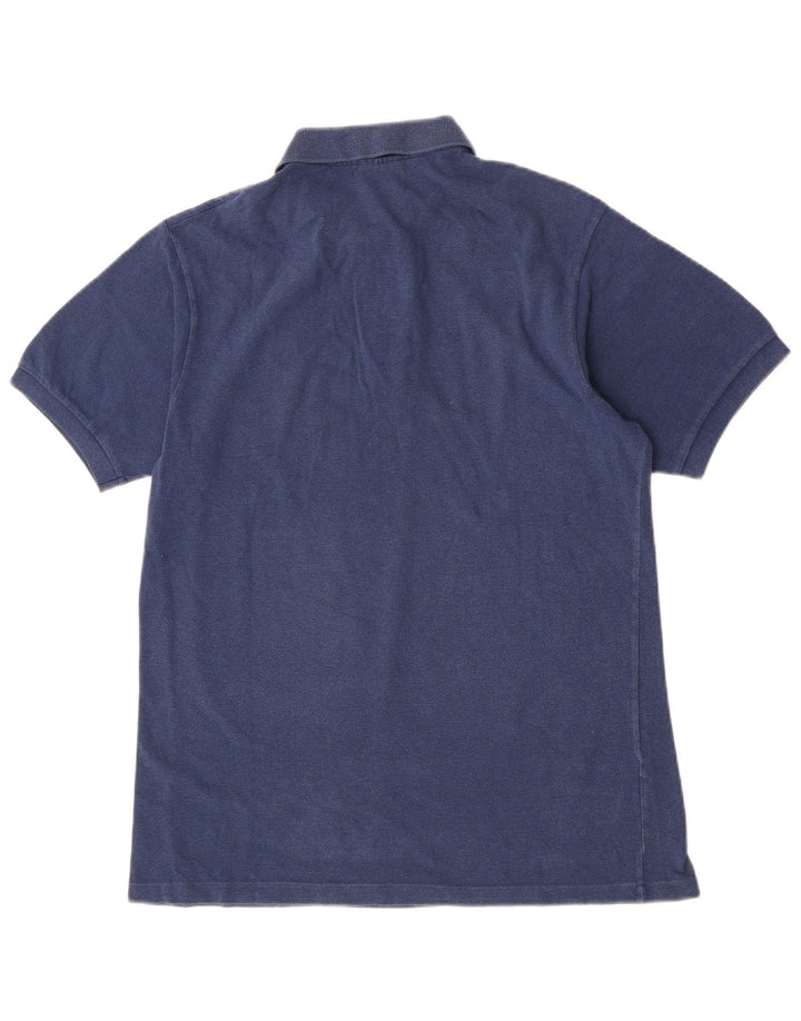 Camisa polo masculina Lacoste tamanho 4 médio algodão azul marinho