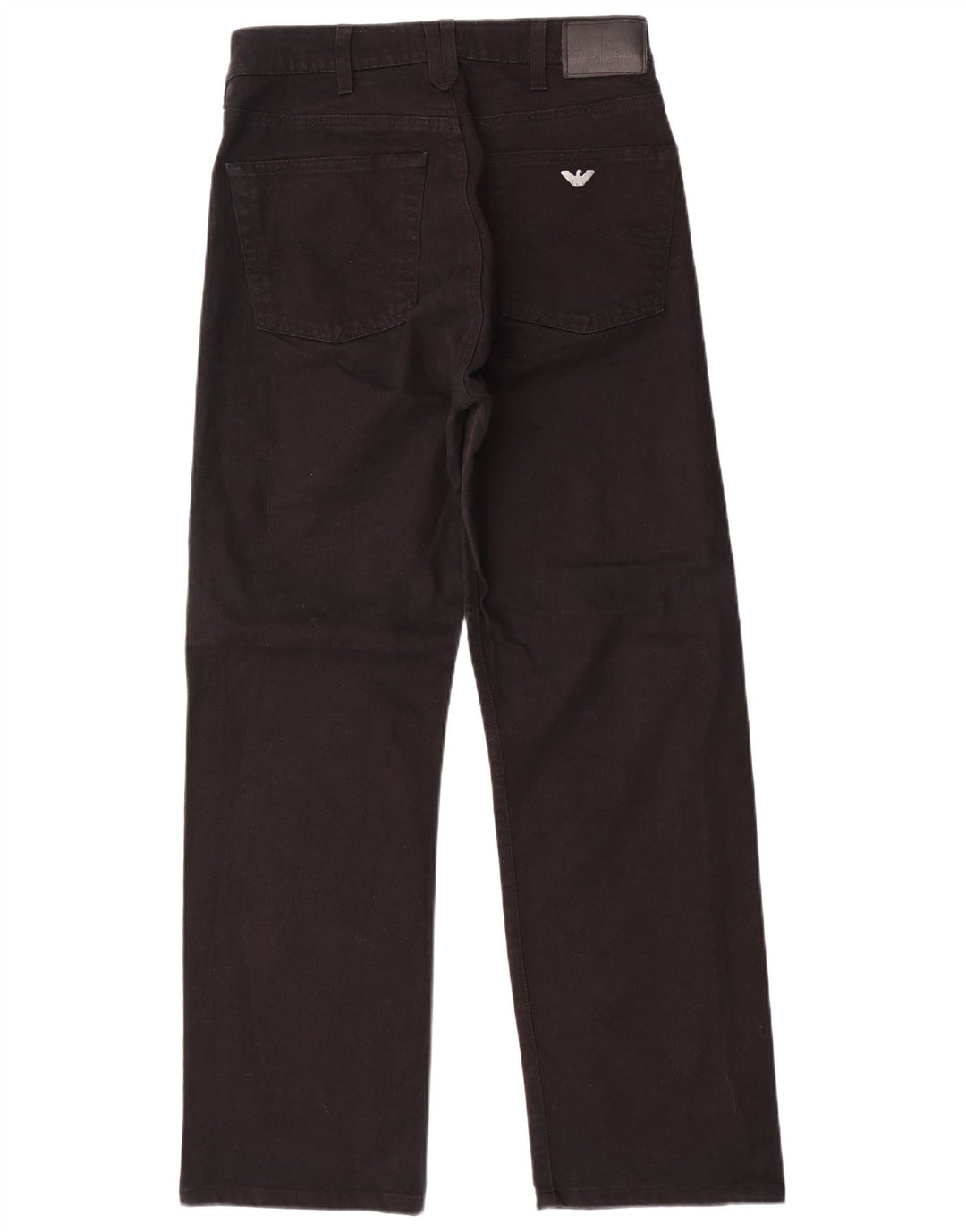 ARMANI Calça jeans reta masculina W30 L30 algodão preto