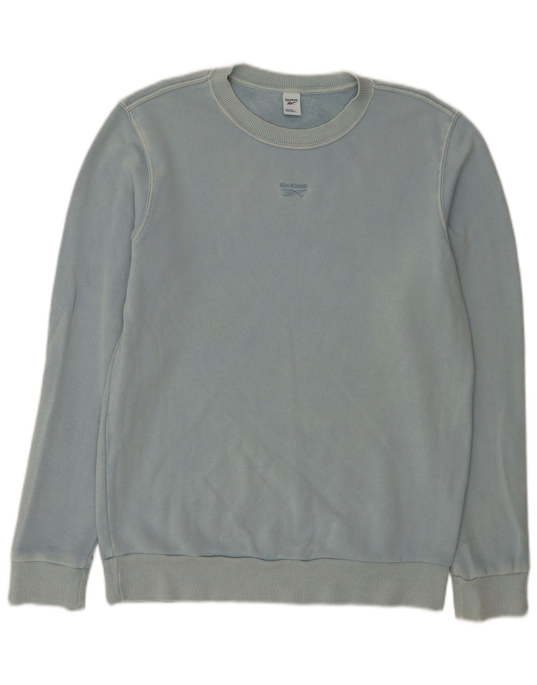 Reebok moletom feminino jumper UK 14 médio azul algodão