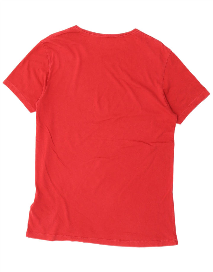 Camiseta masculina Timberland Slim Fit Top Médio Algodão Vermelho