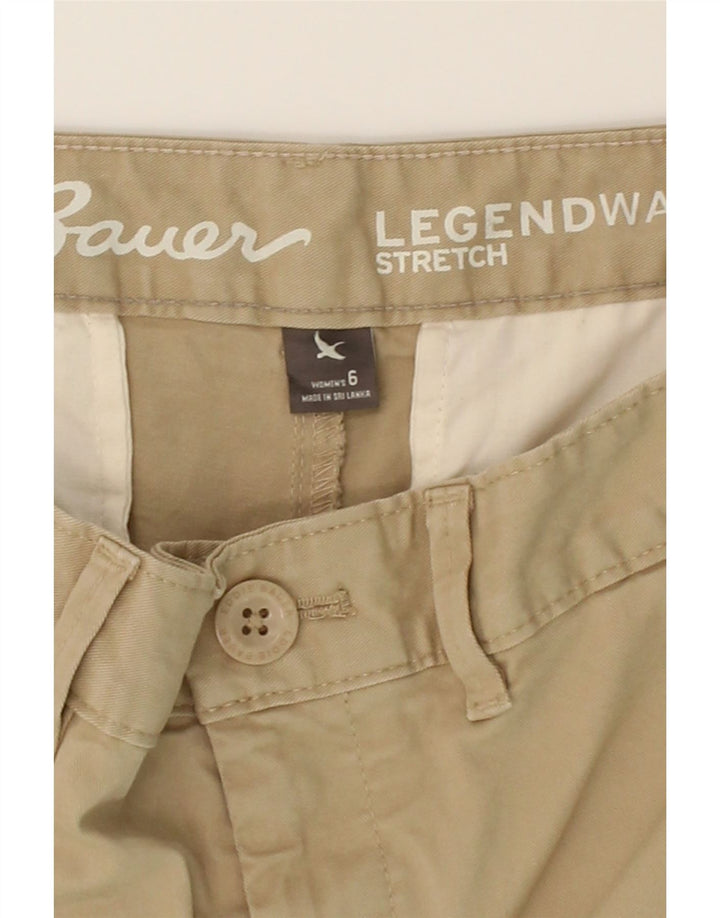 EDDIE BAUER Womens Slim Chino Trousers US 6 Medium W28 L32 Beige Cotton Vintage Eddie Bauer and Second-Hand Eddie Bauer from Messina Hembry 