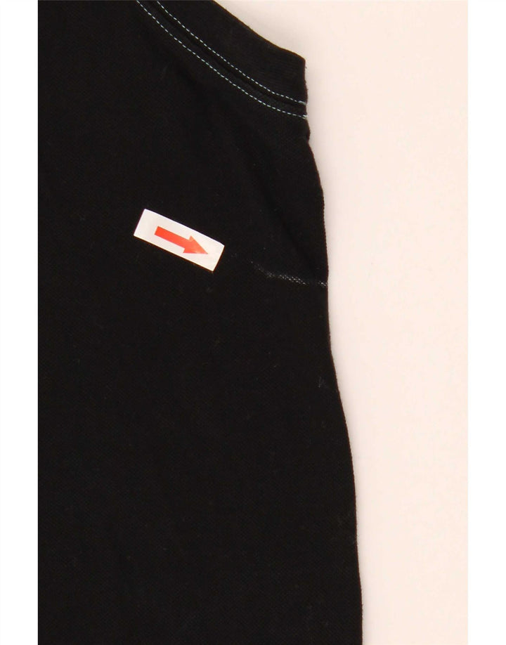 Camisa polo feminina sem mangas Sergio Tacchini Reino Unido 12 médio preto