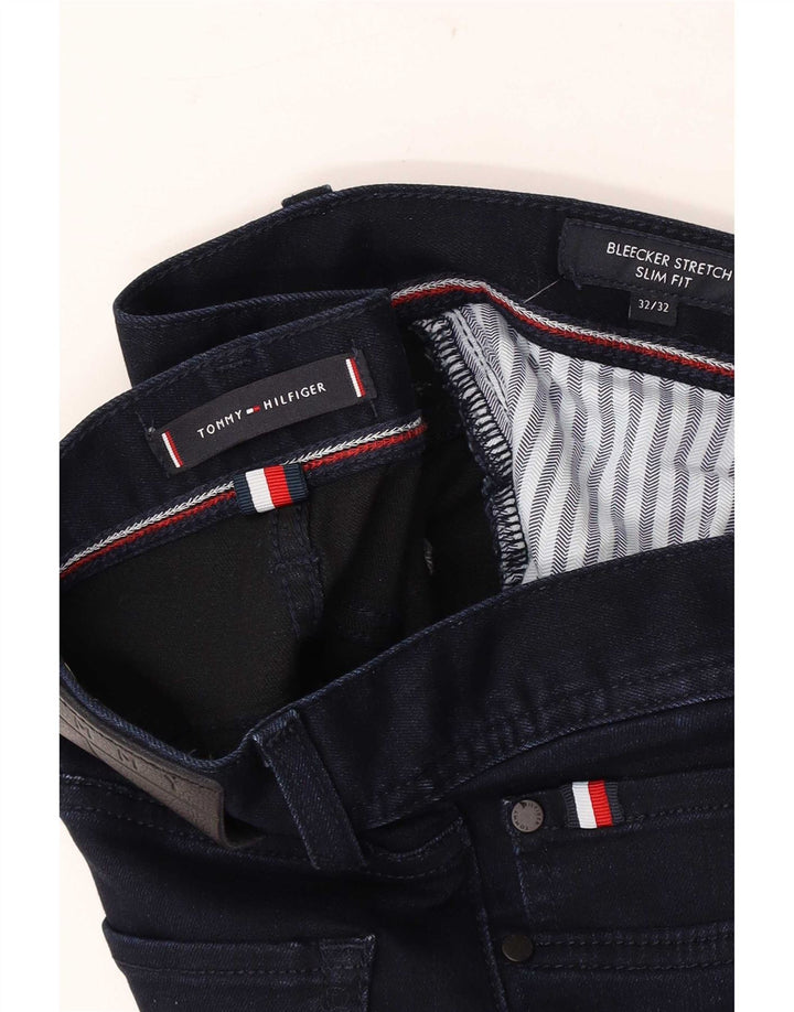 Tommy Hilfiger Masculino Bleecker Slim Jeans W32 L32 Azul Marinho