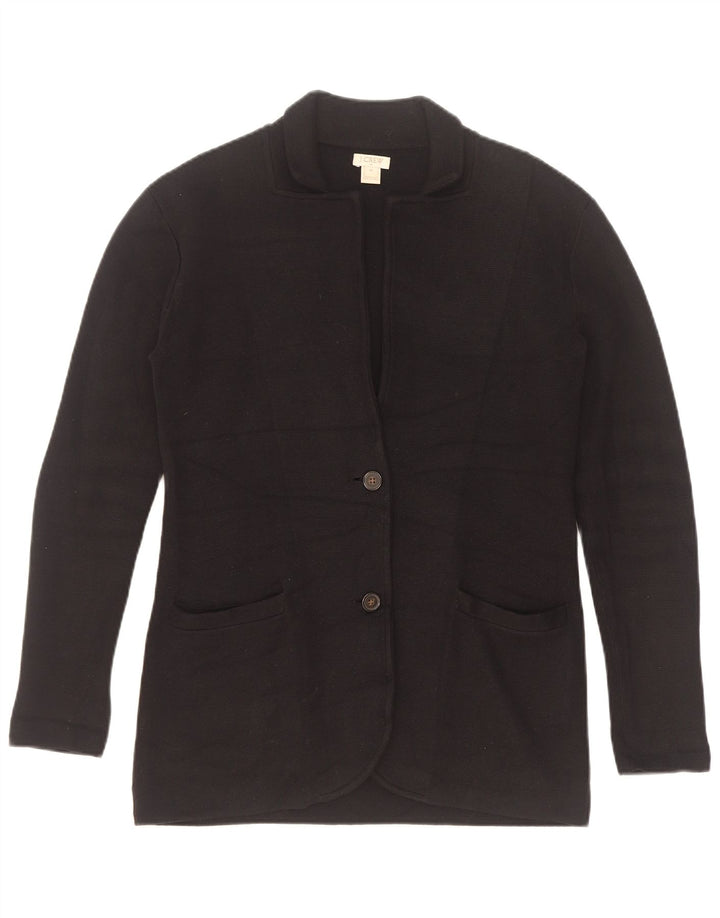 J. Crew Jaqueta blazer feminina de malha com 2 botões UK 6 XS algodão preto