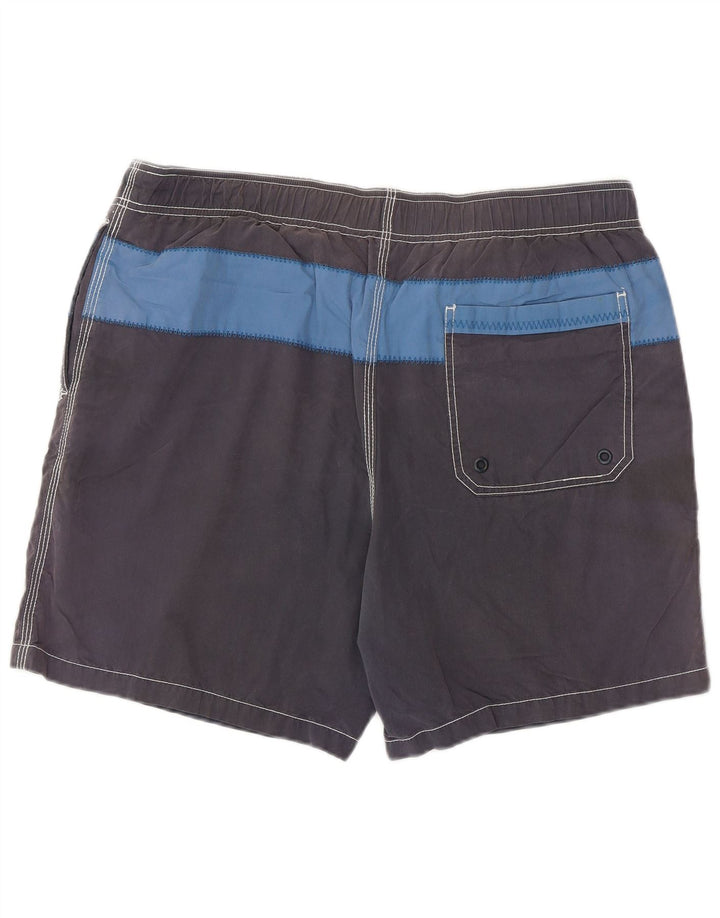 Shorts de natação masculino FAT FACE grande algodão colorblock cinza