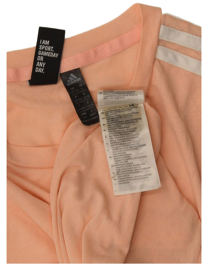 Camiseta feminina Adidas UK 16/18 grande poliéster rosa