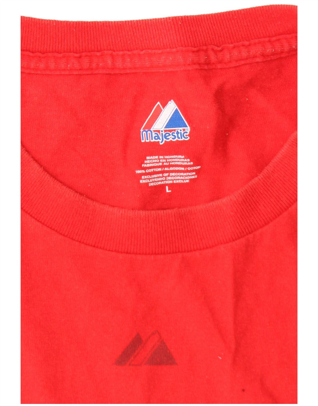 Camiseta masculina MAJESTIC St. Louis Cardinals com estampa gráfica grande de algodão vermelho