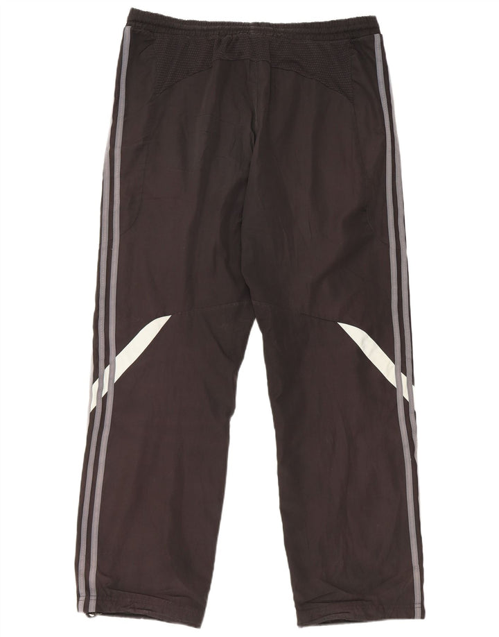 Calça de treino masculina Adidas médio preto colorblock poliéster