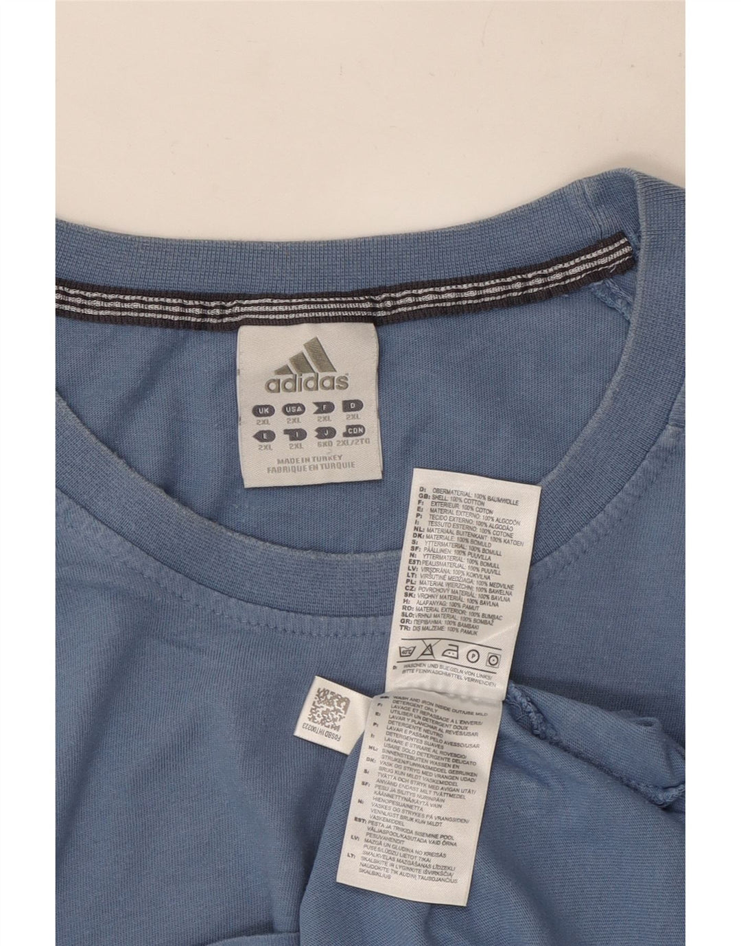 Camiseta masculina Adidas Top 2XL algodão azul