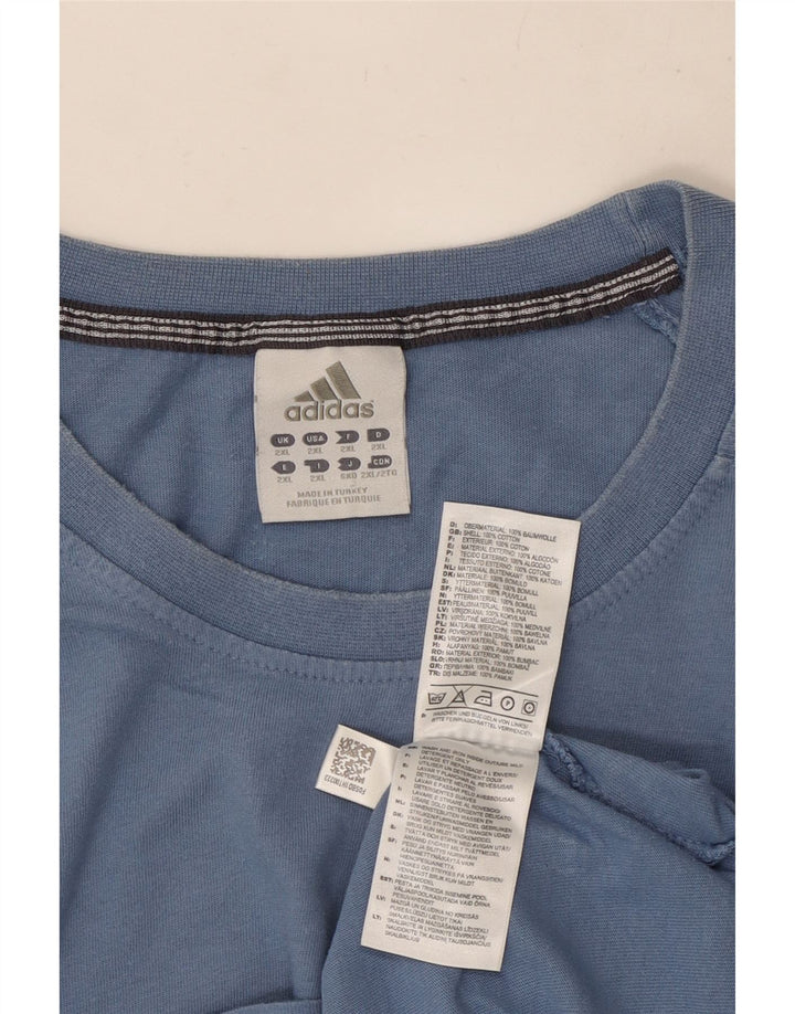 Camiseta masculina Adidas Top 2XL algodão azul