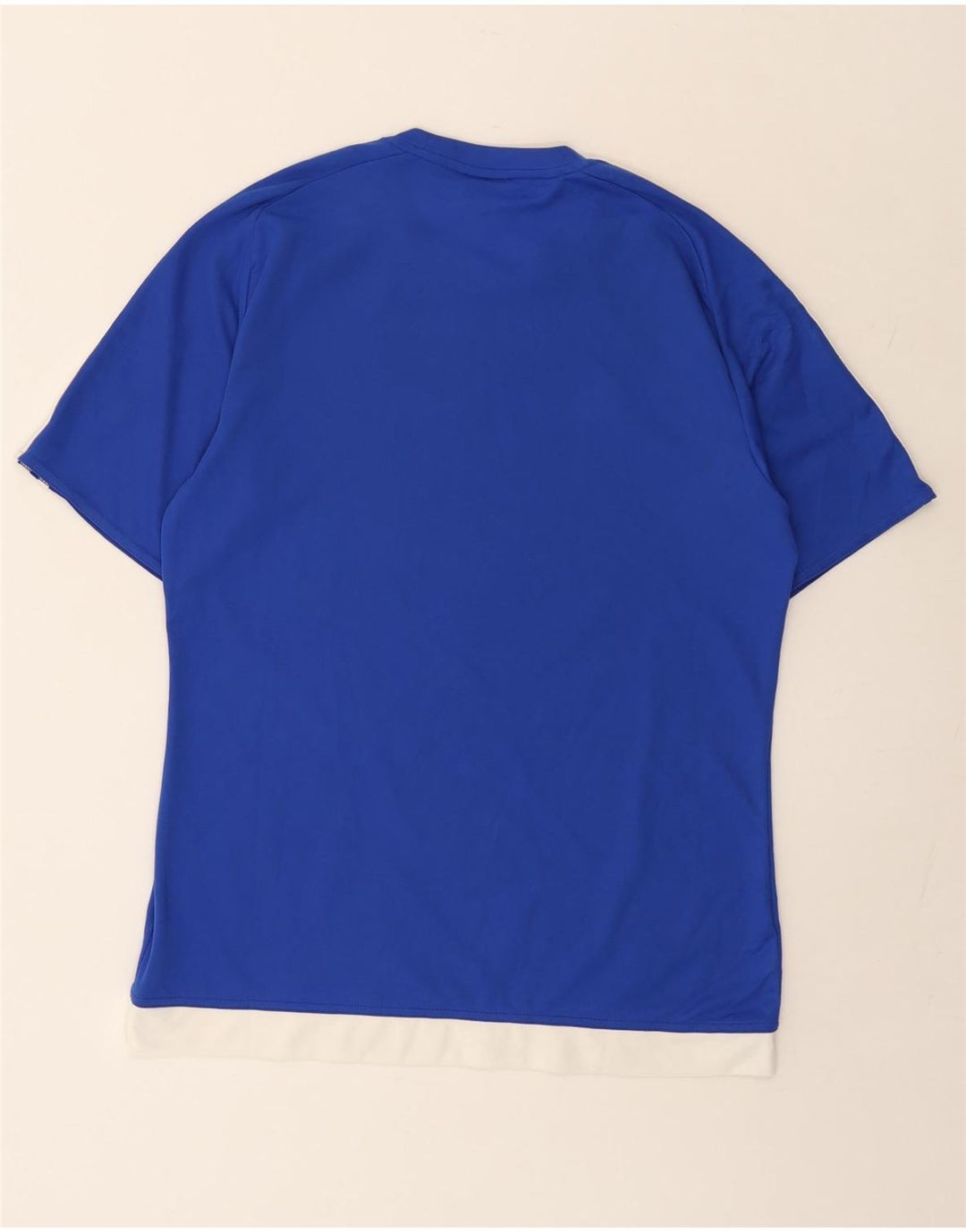 Adidas Mens Climalite Camiseta Top Médio Azul Colourblock Poliéster