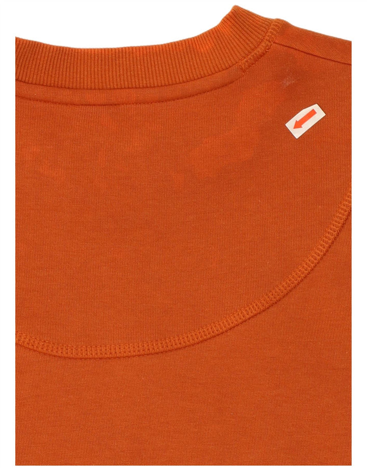 Adidas Mens Loose Fit Camiseta Top Pequeno Laranja