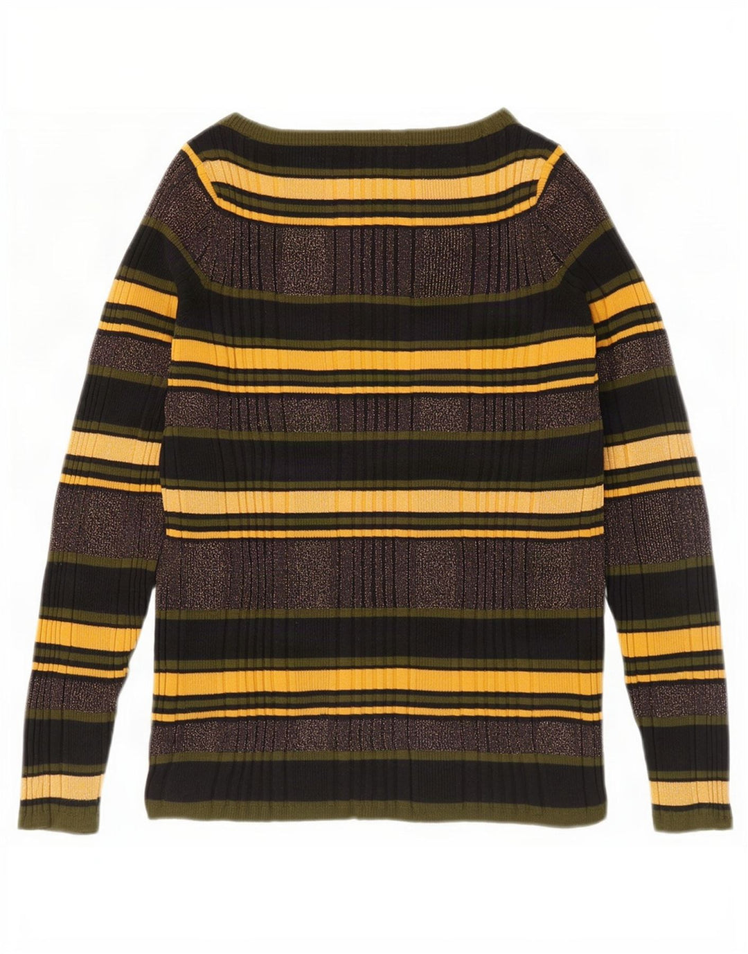 Suéter feminino Marks & Spencer com gola canoa Reino Unido 16 grande multicolorido