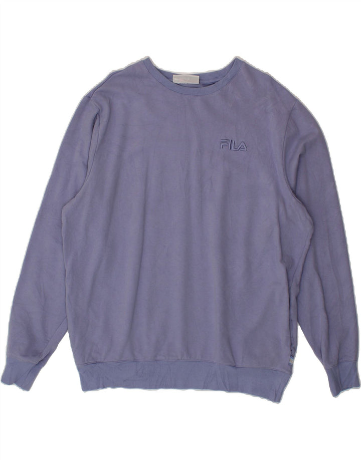FILA Womens Sweatshirt Jumper UK 18 XL Purple Cotton Vintage Fila and Second-Hand Fila from Messina Hembry 