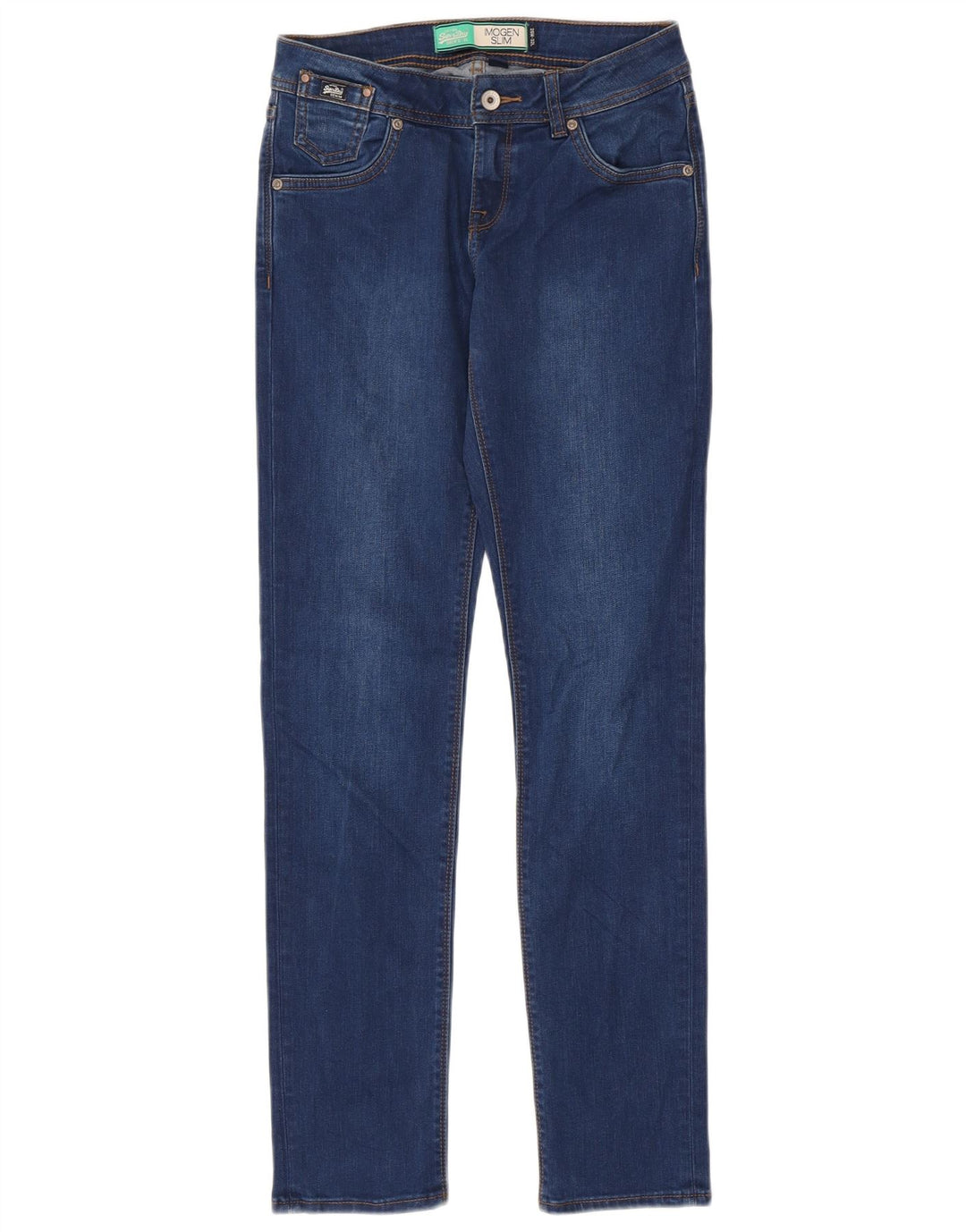 Jeans Superdry Imogen Slim Feminino W26 L32 Azul Algodão