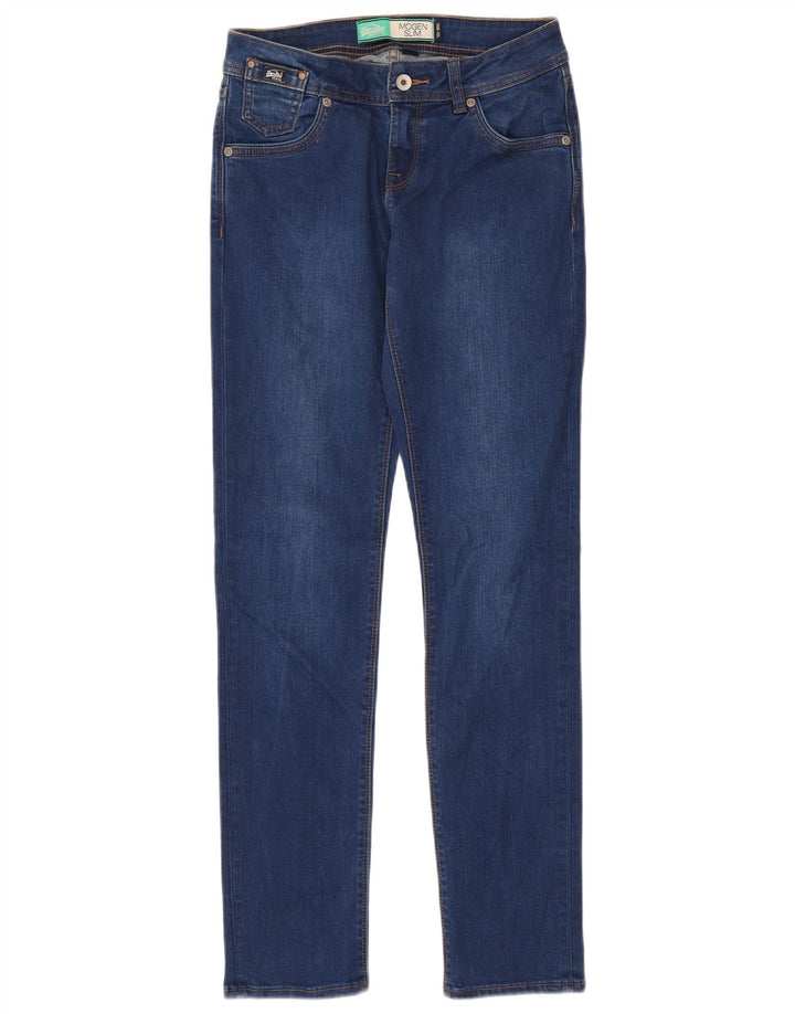 Jeans Superdry Imogen Slim Feminino W26 L32 Azul Algodão