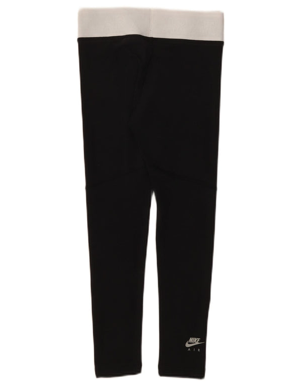 Leggings gráficas Nike para meninas 8-9 anos pequenas pretas de algodão colorblock