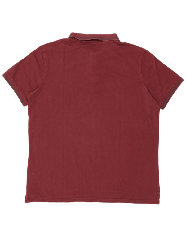 Camisa polo masculina Carrera 2XL algodão Borgonha
