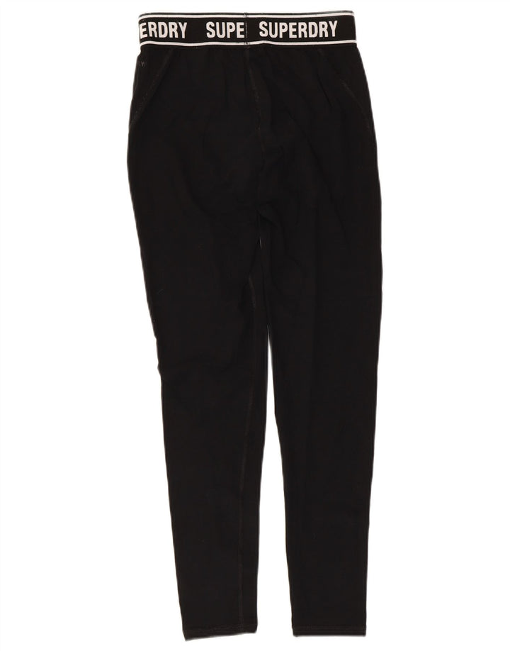 Superdry Womens Graphic Leggings UK 8 pequeno algodão preto