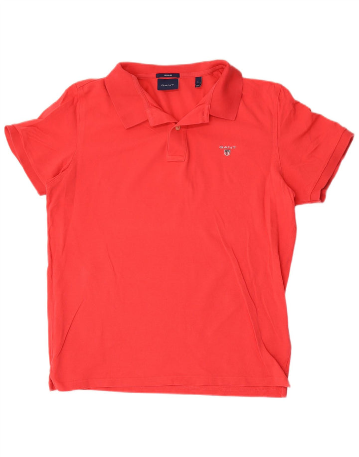 Camisa polo masculina regular Gant grande algodão vermelho