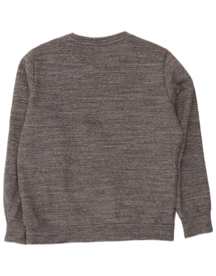Suéter masculino Superdry XL cinza manchado de algodão
