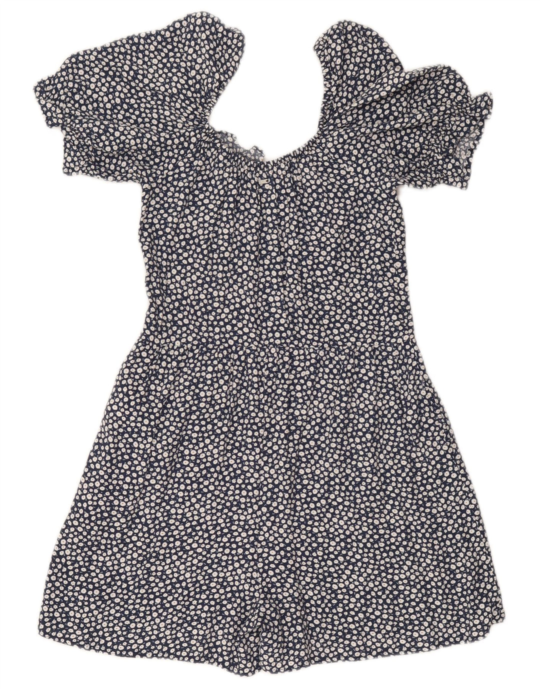 Macacão feminino SUPERDRY UK 8 pequeno azul marinho floral viscose