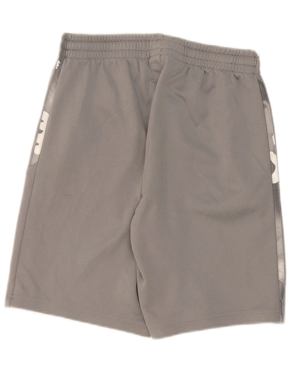 Shorts esportivos gráficos Adidas meninos 13-14 anos cinza camuflagem poliéster