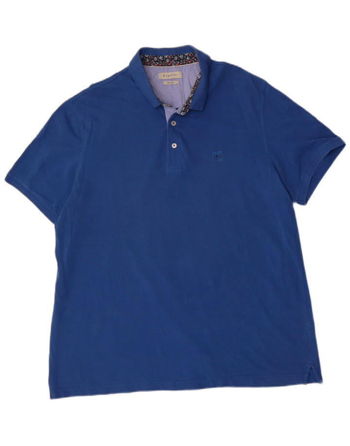 Camisa polo masculina BUGATTI 2XL algodão azul